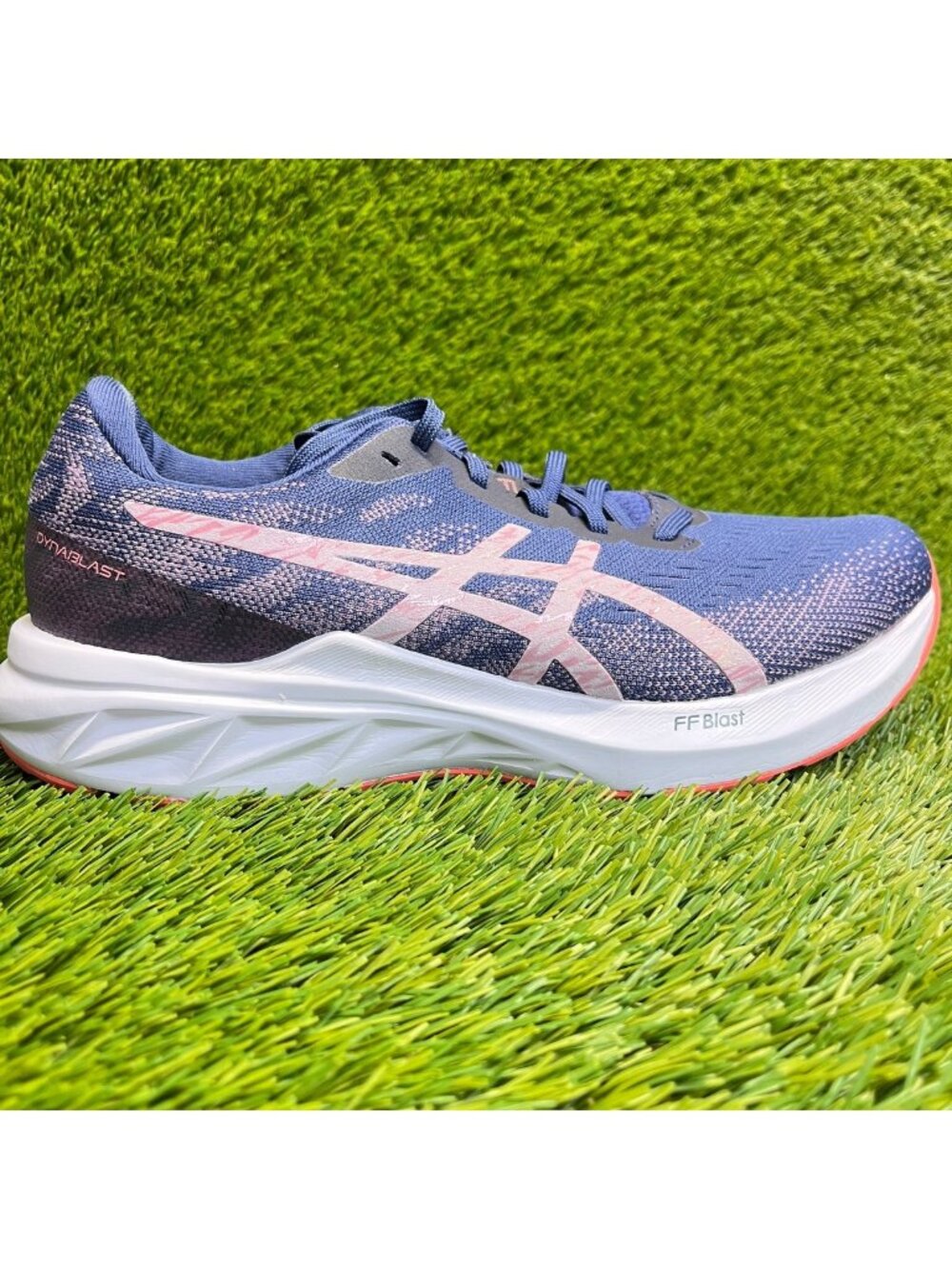 Asics Dynablast 3 Womens Size 11 Navy Blue Pink Athletic Running Shoes Sneakers